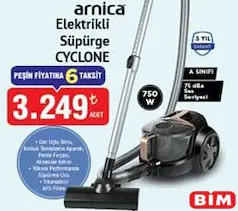 ARNİCA CYCLONE ELEKTRİKLİ SÜPÜRGE fiyat ve kampanya bilgisi